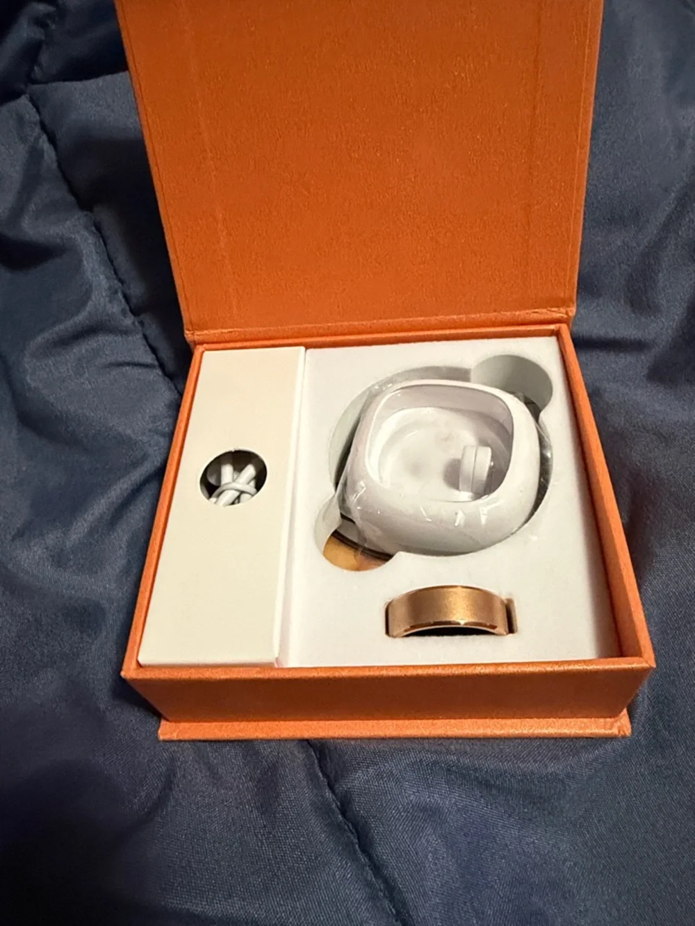 Smart Health Ring with Orange Finish